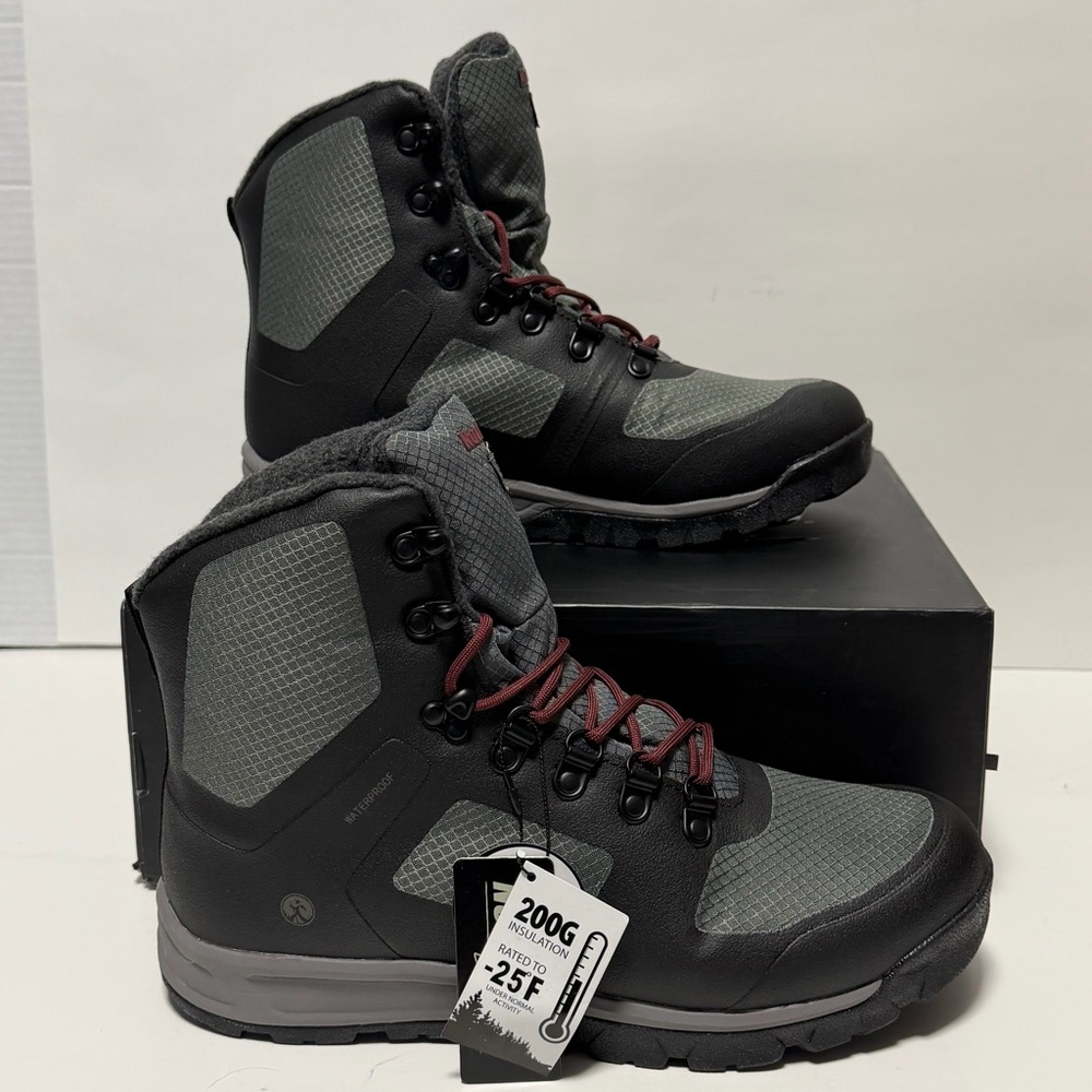 Northside Men's Williston Waterproof Snow Boot Gray Black Soft Toe 920892M 10 D